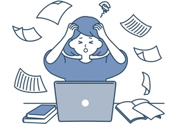 be busy withのイラスト